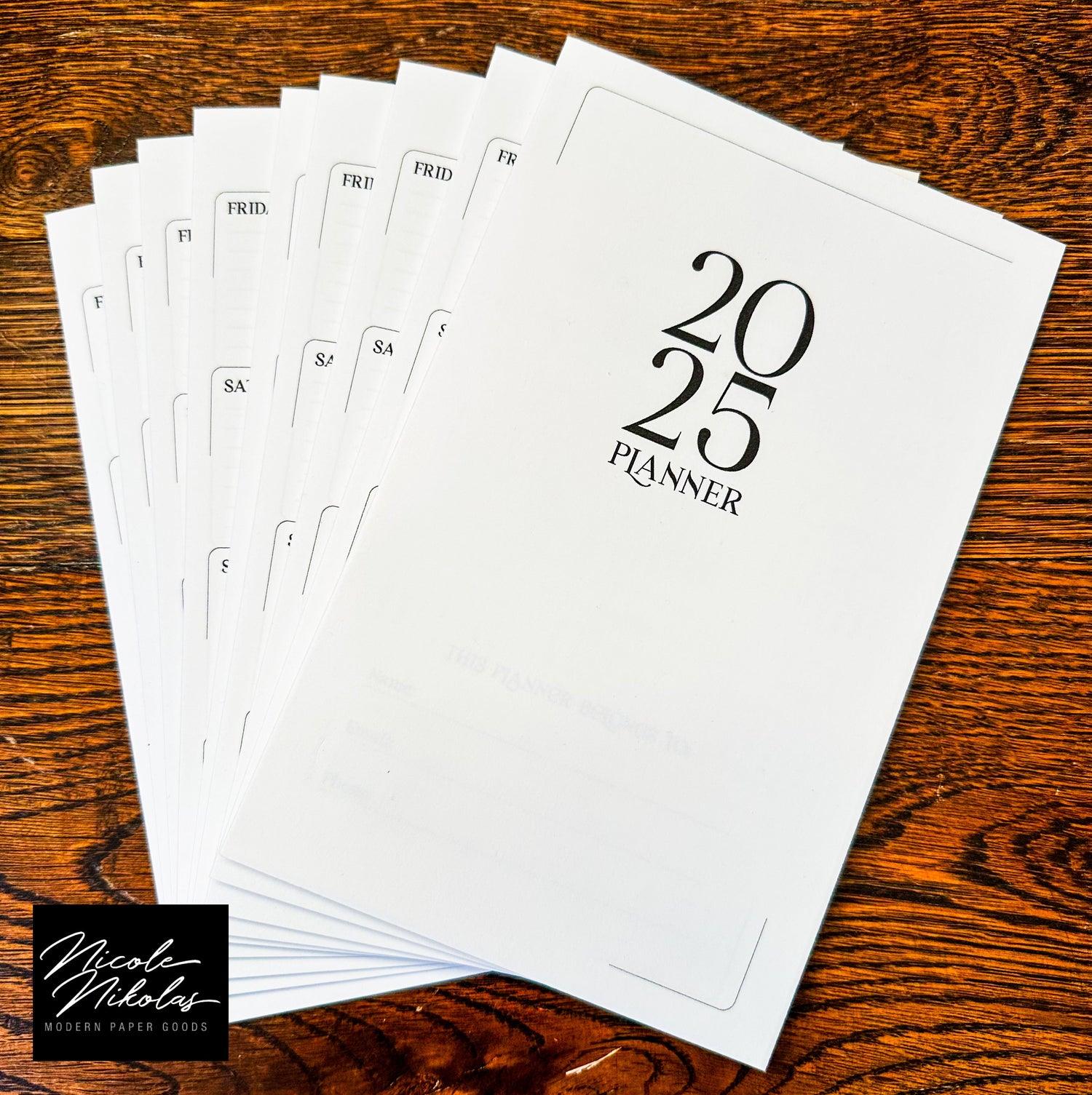 2025 Planner - Printable, Digital PDF & Printed Book Binding Signatures