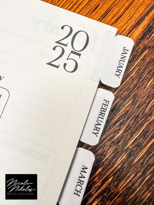 2025 Daily Planner - Month Page Tabs - Sticker